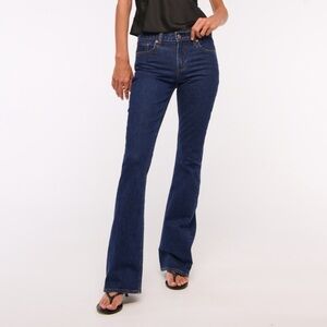 Abercrombie & Fitch Mid Rise Boot Cut Jeans Dark Wash 28L